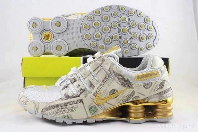 Blanc Et Or Chaussures Shox Nz